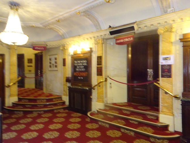  St. Martin's Theatre fover, West street, London in October 2021 