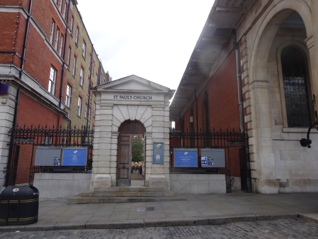 Public toilets at St Paul Covent Garden in October 2021